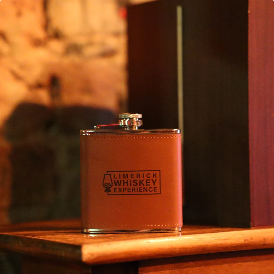 Limerick Whiskey Experience Branded Hip Flask