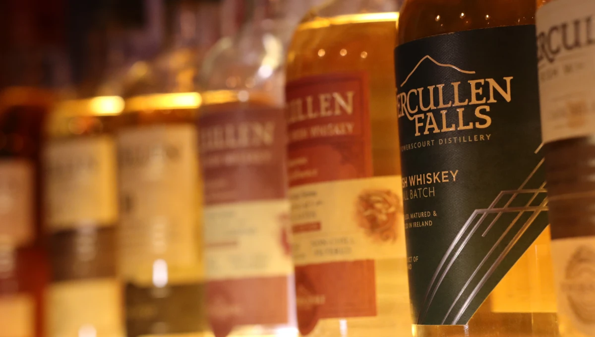 Home Whiskey Tasting Showing Whiskey Bottles